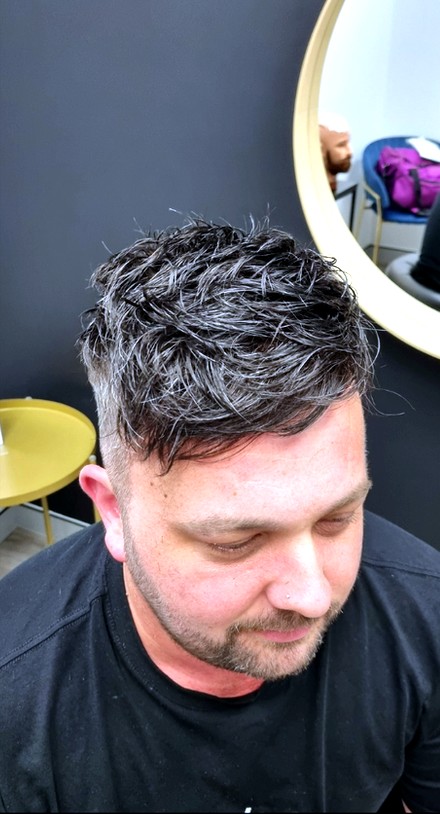 The same client after their Tuffs hair system